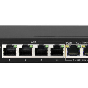 Scoop 6 Port Gigabit Ethernet Switch with 4 AI PoE and 2 Uplink Ports