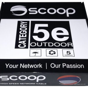 Scoop 100m Box Cat5e Outdoor FTP CCA Cable